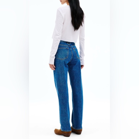 Slvrlake Sweet Memory London Jeans Medium Wash Straight Leg High Waist  27 - Picture 3 of 11